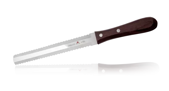 Кухонный нож для замороженных продуктов Tojiro Fuji Cutlery Special series FG-3400, сталь Mo-V, рукоять термопластик, черный
