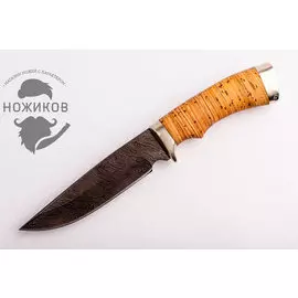 Нож Легионер 2, дамасская сталь, рукоять береста