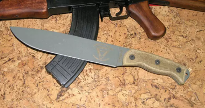 Нож-мачете Ontario RTAK II Canvas Micarta Handle, углеродистая сталь, рукоять микарта, brown