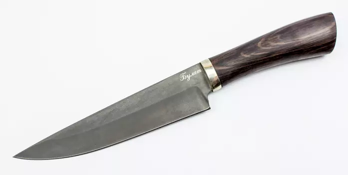 Нож Медведь, сталь булат, венге