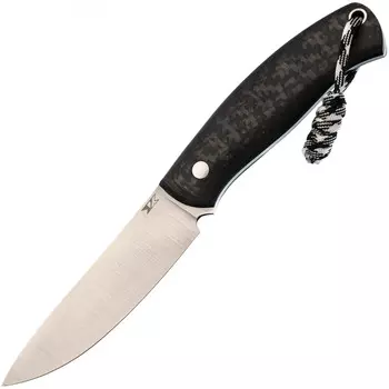Нож охотничий Путник, сталь VG-10, рукоять черный карбон с паракордом