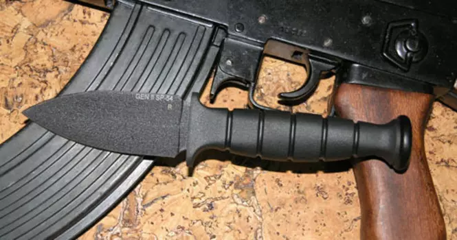 Нож с фиксированным клинком Ontario Gen II SP46, углеродистая сталь, рукоять кратон, black