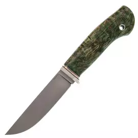 Нож Панцуй, CPM S90V, зеленая карельская береза