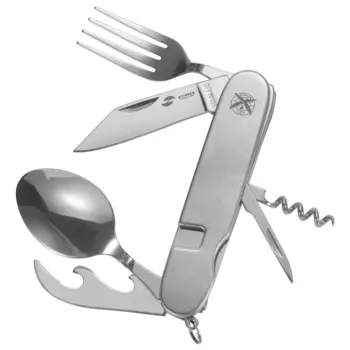 Нож перочинный Stinger 109 мм, 8 функций, серебристый, в блистере