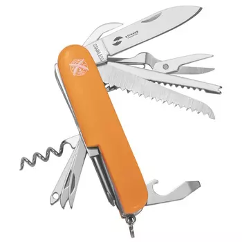 Нож перочинный Stinger 89 мм, 15 функций, оранжевый, в блистере