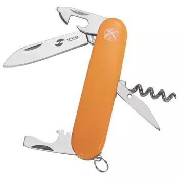 Нож перочинный Stinger 90 мм, 10 функций, оранжевый
