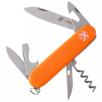 Нож перочинный Stinger 90 мм, 11 функций, оранжевый, в блистере