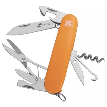 Нож перочинный Stinger 90 мм, 13 функций, оранжевый