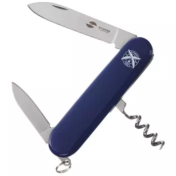 Нож перочинный Stinger 90 мм, 4 функции, синий, в блистере