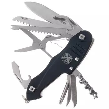 Нож перочинный Stinger 96 мм, 15 функций, черный, в блистере