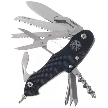 Нож перочинный Stinger FK-KG5011L7B 96 мм, 15 функций, черный, в блистере