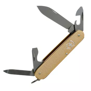 Нож перочинный Victorinox Alox Cadet, сталь X55CrMo14, рукоять 6061 T-6 Aluminium, золотистый