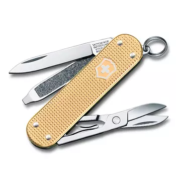 Нож перочинный Victorinox Alox Classic, сталь X55CrMo14, рукоять 6061 T-6 Aluminium, золотистый