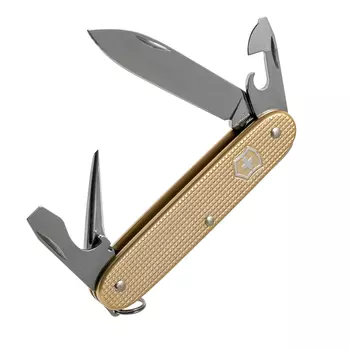 Нож перочинный Victorinox Alox Pioneer, сталь X55CrMo14, рукоять 6061 T-6 Aluminium, золотистый