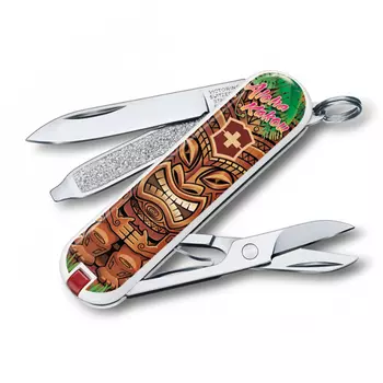 Нож перочинный Victorinox Classic Aloha Kakou, сталь X55CrMo14, рукоять Cellidor®
