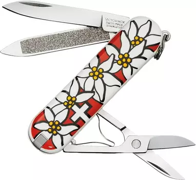 Нож перочинный Victorinox Classic Edelweiss, 58 мм, 7 функций, подарочная коробка