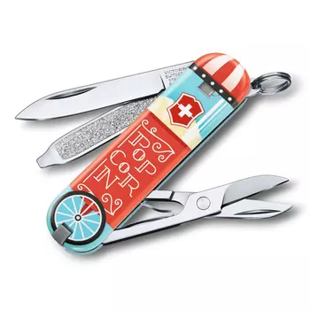 Нож перочинный Victorinox Classic Let It Pop, сталь X55CrMo14, рукоять Cellidor®