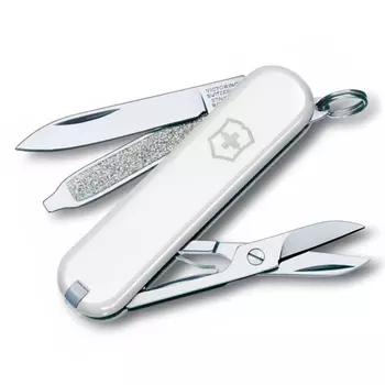 Нож перочинный Victorinox Classic, сталь X55CrMo14, рукоять Cellidor®, белый