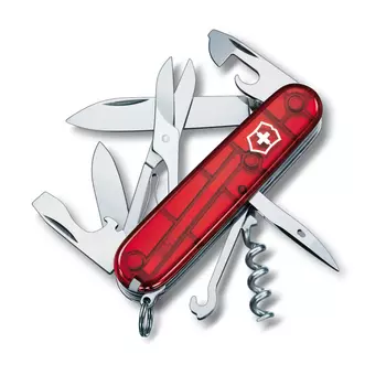 Нож перочинный Victorinox Climber, сталь X55CrMo14, рукоять Cellidor®, полупрозрачный красный, 14 функций, 91мм