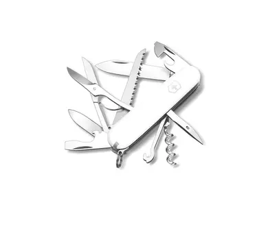 Нож перочинный Victorinox Huntsman, сталь X55CrMo14, рукоять Cellidor®, белый, 15 функций, 91мм