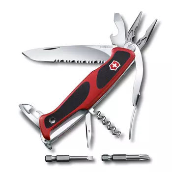 Нож перочинный Victorinox RangerGrip 174 Handyman, сталь X55CrMo14, рукоять термоэластопласт, красно-чёрный