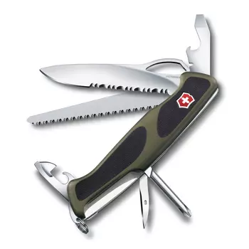 Нож перочинный Victorinox RangerGrip, сталь X55CrMo14, рукоять полиамид, чёрно-зеленый