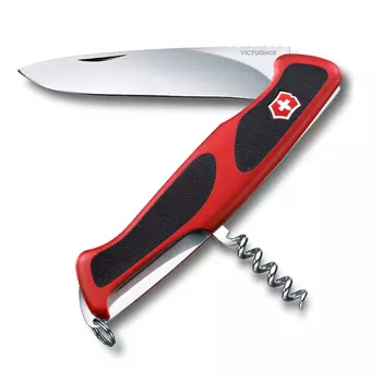 Нож перочинный Victorinox RangerGrip, сталь X55CrMo14, рукоять полиамид, красно-чёрный, блистер