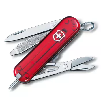 Нож перочинный Victorinox Signature Ruby, сталь X55CrMo14, рукоять Cellidor®, красный