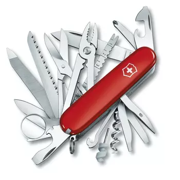 Нож перочинный Victorinox SwissChamp, сталь X55CrMo14, рукоять Cellidor®, красный, блистер