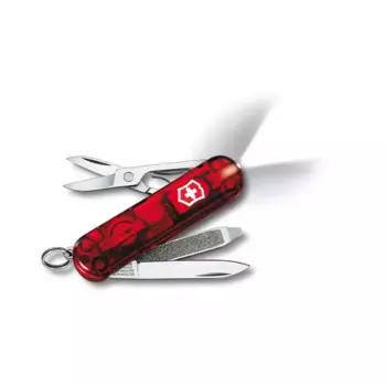 Нож перочинный Victorinox SwissLite Ruby 0.6228.T 58мм 7 функций полупрозрачный красный