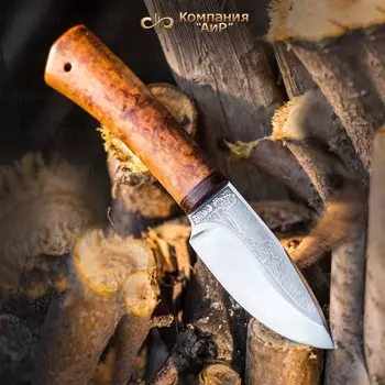 Нож разделочный АиР "Добрый", сталь 100х13м, рукоять карельская береза