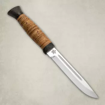 Нож разделочный АиР "Финка-3", сталь К-340, рукоять береста