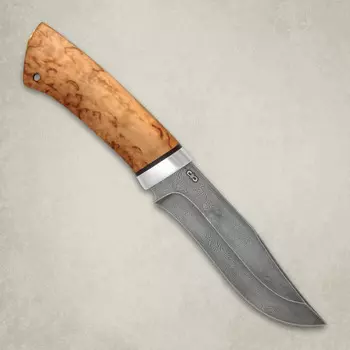 Нож разделочный АиР "Клычок-3", сталь ZDI 1016, рукоять карельская береза, алюминий