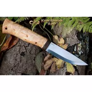 Нож разделочный АиР "Кузюк", сталь 100х13м, рукоять карельская береза