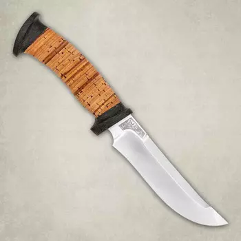 Нож разделочный АиР "Росомаха", сталь К-340, рукоять береста