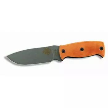 Нож с фиксированным клинком RBS Afgan, сталь 1095, рукоять G10, orange