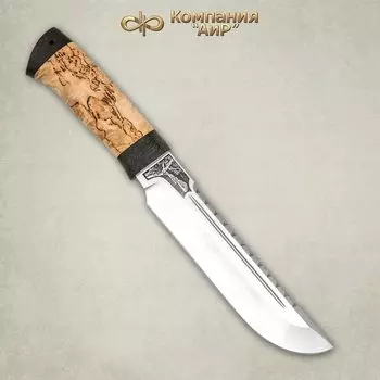 Нож Робинзон-1, карельская береза, 100х13м