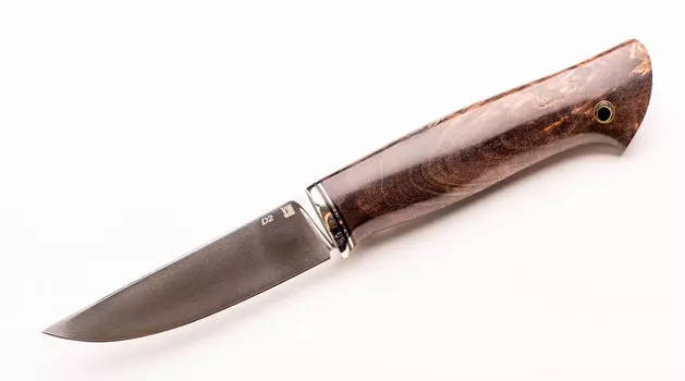 Нож Русский 2, сталь D2, рукоять карельская береза