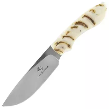 Нож с фиксированным клинком Arno Bernard Lion, сталь N690, рукоять рог барана