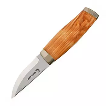 Нож с фиксированным клинком Brusletto Haugtussa, сталь Sandvik 12C27, рукоять карельская береза