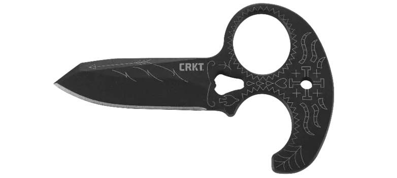 Нож с фиксированным клинком CRKT Tecpatl, сталь SK-5, цельнометаллический
