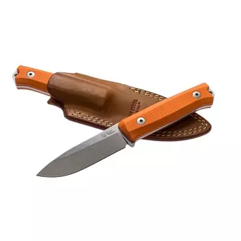 Нож с фиксированным клинком LionSteel Bushcraft-R, сталь Uddeholm Sleipner, рукоять G10, оранжевый