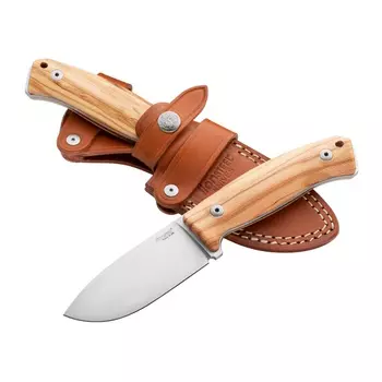 Нож с фиксированным клинком LionSteel M2M, сталь M390, рукоять оливковое дерево