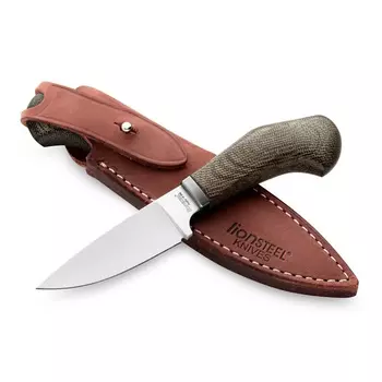 Нож с фиксированным клинком LionSteel Willy, сталь М390, рукоять микарта, зеленый