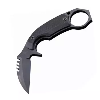 Нож с фиксированным клинком Medford Karambit 2, сталь D2 PVD, рукоять стеклотекстолит G-10, чёрный