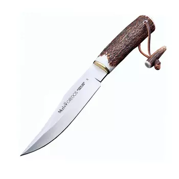 Нож с фиксированным клинком Muela Gredos, сталь X50CrMoV15, рукоять резной олений рог, в чехле