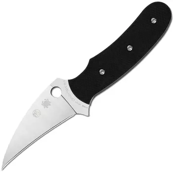 Нож с фиксированным клинком Reverse Spyderco FB34GP, сталь Carpenters CTS® BD1 Alloy Satin Plain, рукоять стеклотекстолит G10, чёрный