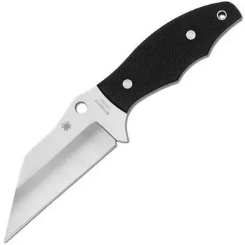 Нож с фиксированным клинком Ronin 2 Spyderco FB09GP2, сталь Carpenters CTS® BD1 Alloy Satin Plain, рукоять стеклотекстолит G10, чёрный