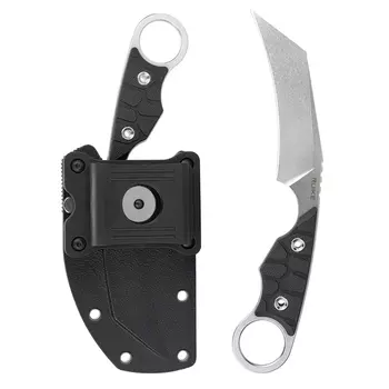 Нож с фиксированным клинком Ruike FS68-B, сталь 14C28N, рукоять G10, черный