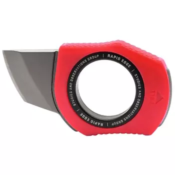 Нож с фиксированным клинком SOG Rapid Edge, нержавеющая сталь, рукоять термопластик GRN, красный